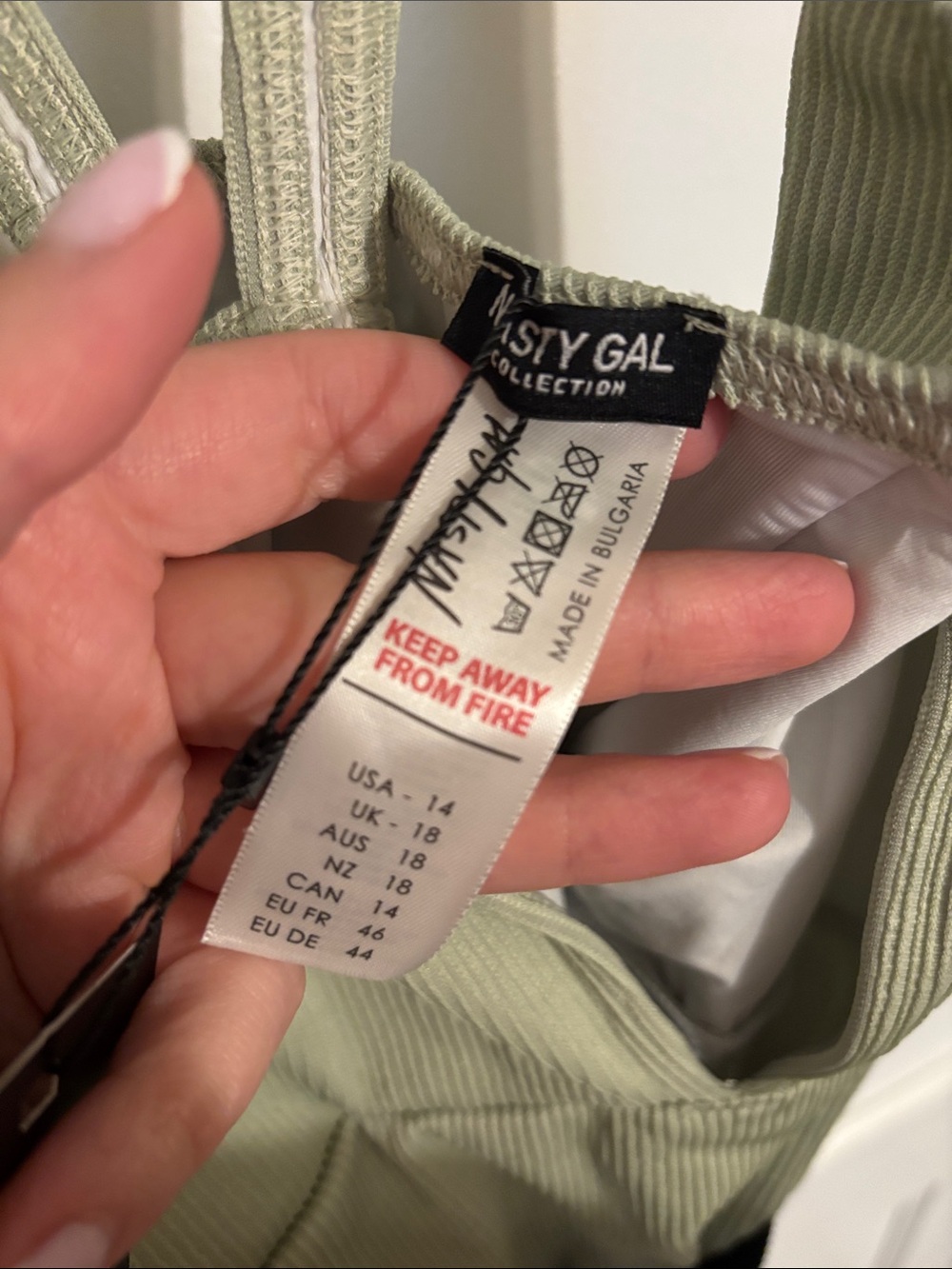 Nasty Gal Light Sage Ribbed Tank - Picture 3 of 3